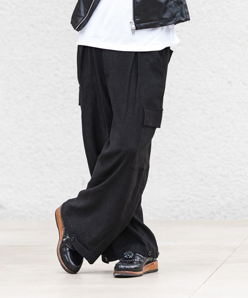 CAMBIO（カンビオ）の「mp9188-2way Silhouette Pants パンツ（その他パンツ・メンズ・ブラック/オリーブ/ブルーグリーン/グレイッシュベージュ・S/M/L）」の2枚目の写真