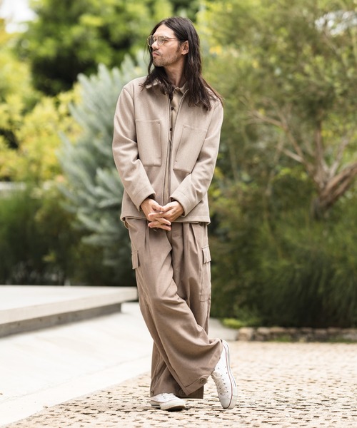 CAMBIO（カンビオ）の「mp9188-2way Silhouette Pants パンツ（その他パンツ・メンズ・ブラック/オリーブ/ブルーグリーン/グレイッシュベージュ・S/M/L）」の6枚目の写真