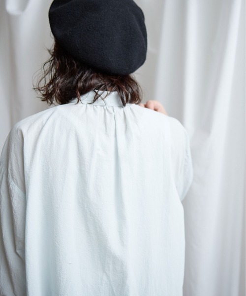 Lene(レネ)の「100/1 voil チュニックブラウス(シャツ/ブラウス・レディース・グレー/ベージュ/ピンク・FREE)」の12枚目の写真