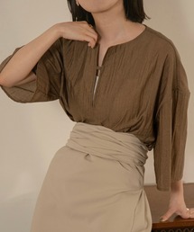 smooth sheer v blouse