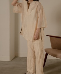 smooth sheer v blouse