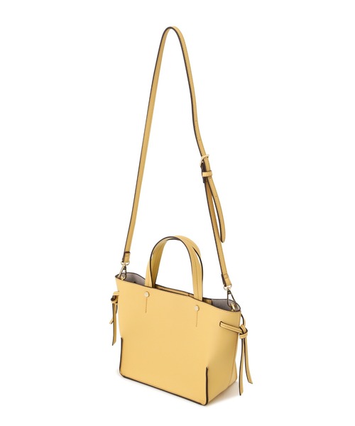 NATURAL BEAUTY BASIC（ナチュラルビューティーベーシック）の「サイドノットミディトート（トートバッグ・レディース・ベージュ/オフホワイト/ピンク/イエロー・ﾌﾘ-）」の20枚目の写真