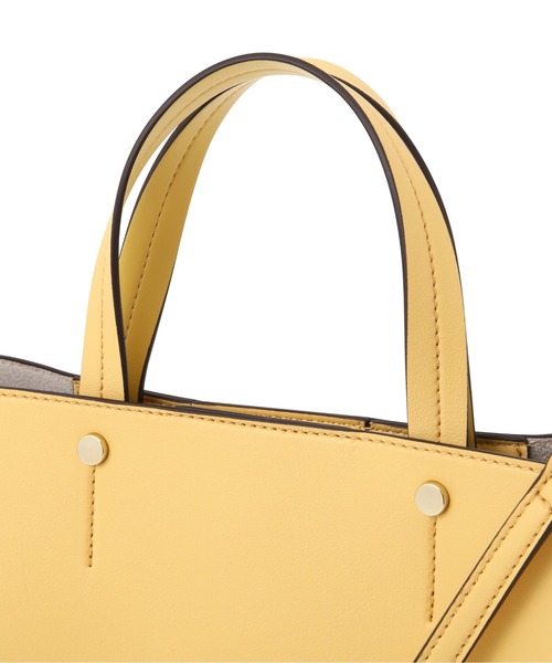 NATURAL BEAUTY BASIC（ナチュラルビューティーベーシック）の「サイドノットミディトート（トートバッグ・レディース・ベージュ/オフホワイト/ピンク/イエロー・ﾌﾘ-）」の18枚目の写真