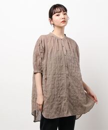 Samansa Mos2 | 柄アソート切替チュニック(シャツ/ブラウス)