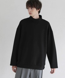 LILL | ハイポンチビッグシルエットモックハイネック長袖ドレープカットソー(Tシャツ/カットソー)