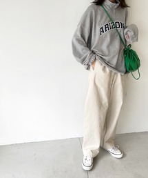 CANAL JEAN | via j(ヴィアジェイ) "ARIZONA"ハーフジップ裏毛プルオーバー(スウェット)