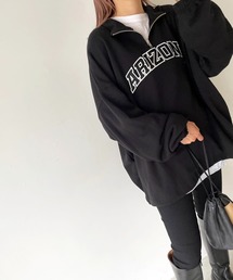 CANAL JEAN | via j(ヴィアジェイ) "ARIZONA"ハーフジップ裏毛プルオーバー(スウェット)