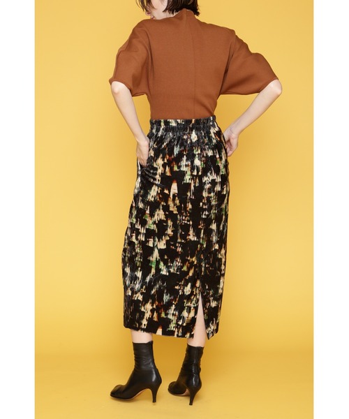 FLOML（フロム）の「【FLOML】アートプリントスカート（スカート・レディース・ブラック・38）」の7枚目の写真