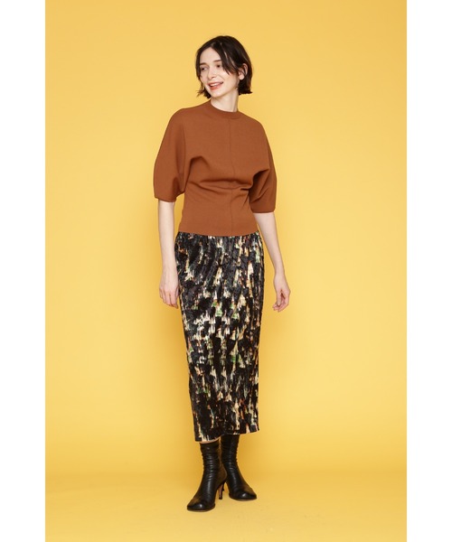 FLOML（フロム）の「【FLOML】アートプリントスカート（スカート・レディース・ブラック・38）」の4枚目の写真