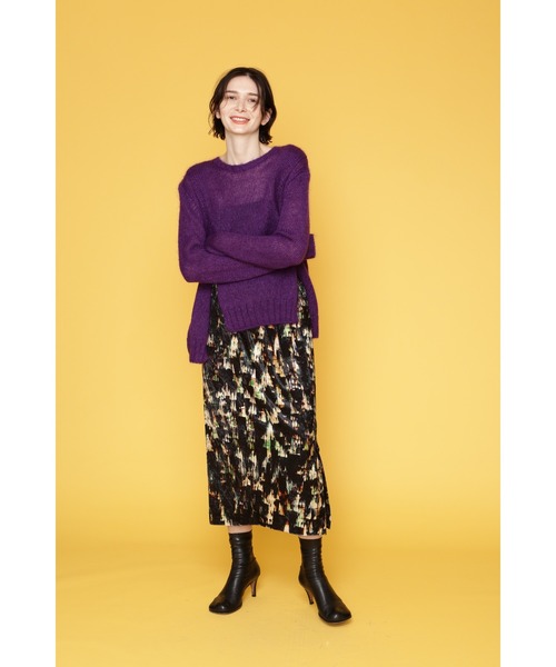 FLOML（フロム）の「【FLOML】アートプリントスカート（スカート・レディース・ブラック・38）」の8枚目の写真