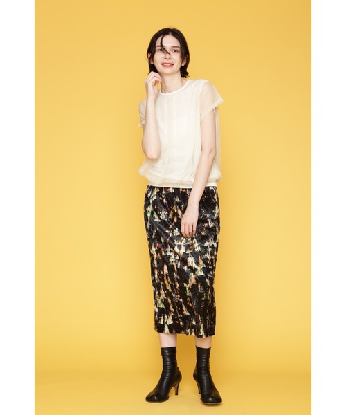 FLOML（フロム）の「【FLOML】アートプリントスカート（スカート・レディース・ブラック・38）」の13枚目の写真