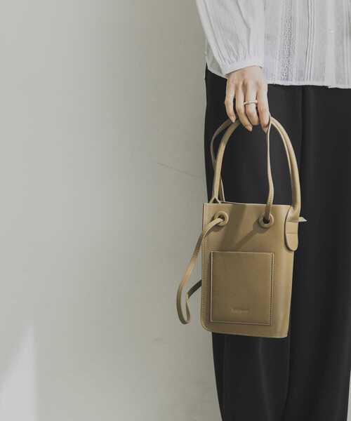 HASHIBAMI（ハシバミ）の「Hashibami　Calla Mini Bag（ショルダーバッグ・レディース・ブラック/カーキ・-）」の13枚目の写真