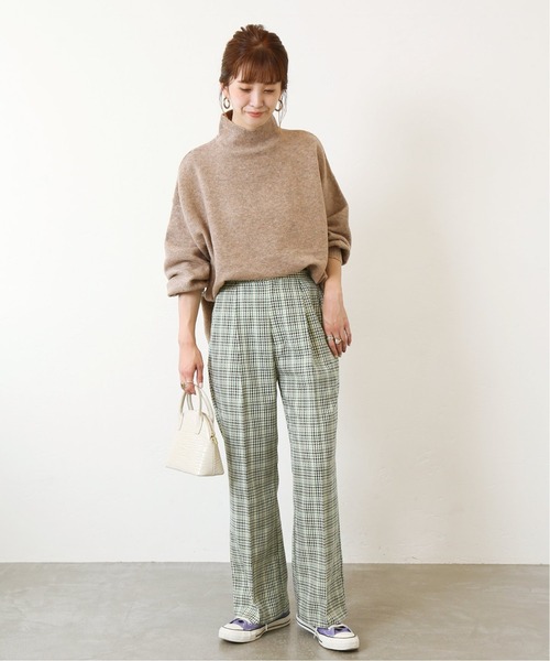 Simplicite（サンプリシテ）の「FOX MIX ラウンドテールチュニック◆（ニット/セーター・レディース・ライトグレー/ブラウン/グリーン/イエロー・FREE）」の5枚目の写真