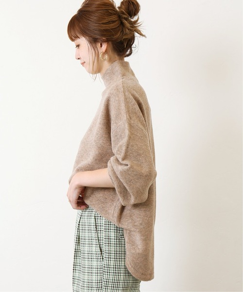 Simplicite（サンプリシテ）の「FOX MIX ラウンドテールチュニック◆（ニット/セーター・レディース・ライトグレー/ブラウン/グリーン/イエロー・FREE）」の20枚目の写真