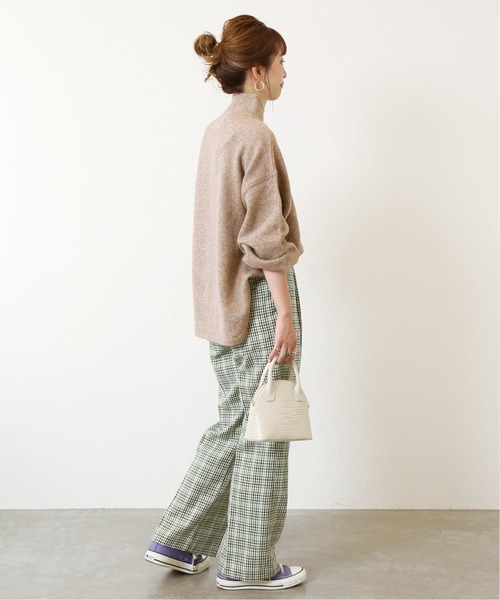 Simplicite（サンプリシテ）の「FOX MIX ラウンドテールチュニック◆（ニット/セーター・レディース・ライトグレー/ブラウン/グリーン/イエロー・FREE）」の15枚目の写真