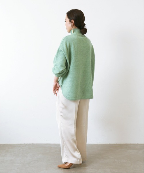Simplicite（サンプリシテ）の「FOX MIX ラウンドテールチュニック◆（ニット/セーター・レディース・ライトグレー/ブラウン/グリーン/イエロー・FREE）」の8枚目の写真