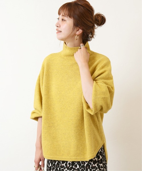 Simplicite（サンプリシテ）の「FOX MIX ラウンドテールチュニック◆（ニット/セーター・レディース・ライトグレー/ブラウン/グリーン/イエロー・FREE）」の11枚目の写真