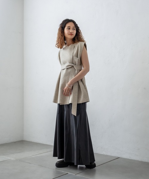 mystic（ミスティック）の「フェイクレザーマーメイドスカート（スカート・レディース・アイボリー/ブラック/ブラウン・1/2）」の14枚目の写真