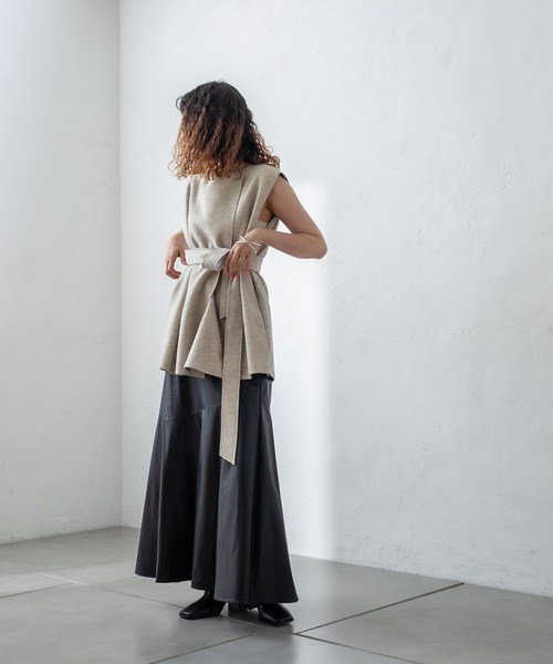 mystic（ミスティック）の「フェイクレザーマーメイドスカート（スカート・レディース・アイボリー/ブラック/ブラウン・1/2）」の5枚目の写真