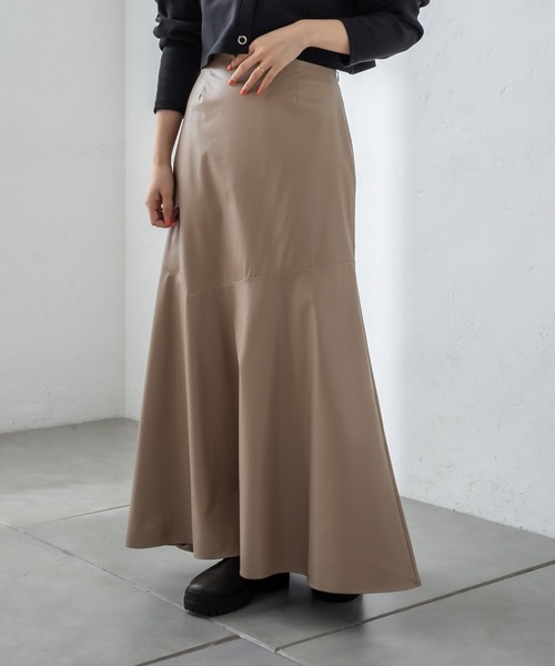 mystic（ミスティック）の「フェイクレザーマーメイドスカート（スカート・レディース・アイボリー/ブラック/ブラウン・1/2）」の11枚目の写真