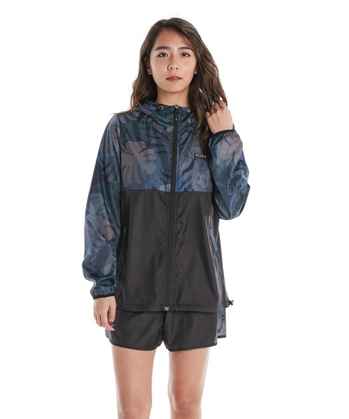 ROXY（ロキシー）の「BREEZE JACKET/ロキシーナイロンジャケット（ナイロンジャケット・レディース・ブラック/ネイビー/ホワイト・MEDIUM/LARGE/SMALL）」の3枚目の写真