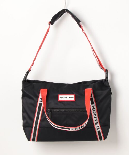 HUNTER（ハンター）の「《HUNTER》NYLON TOPCLIP TOTE MIDI（トートバッグ・メンズ・ブラック/ダークオリーブ/ピンク/ネイビー/ブラック×レッド/ブラック系その他・フリー）」の3枚目の写真
