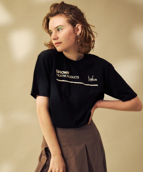 idem（イデム）の「Staff T-shirt【idem × BROWN THEATRE PRODUCTS】（Tシャツ/カットソー・レディース・ホワイト/ブラック/ベージュ・FREE）」の2枚目の写真