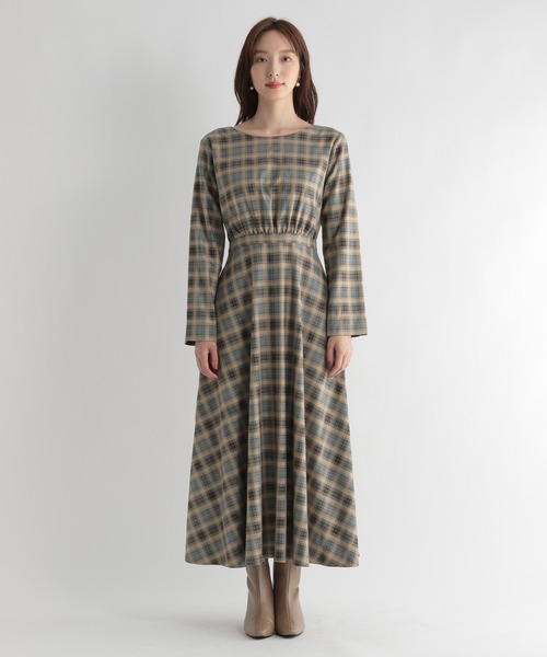 Andemiu(アンデミュウ)の「チェックフレア2WAYワンピース228127(ワンピース・レディース・ブラウン/ブルー/キャメル/オフホワイト/ダークブラウン/ライトブルー・SMALL/MEDIUM)」の8枚目の写真