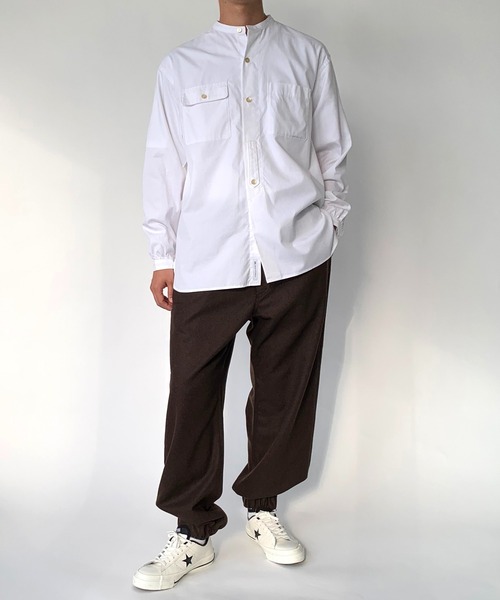 BROOKLYN OVERALL（ブルックリンオーバーオール）の「ストレッチフラノイージーパンツ（その他パンツ・メンズ・グレー/ブラウン・MEDIUM/LARGE）」の11枚目の写真