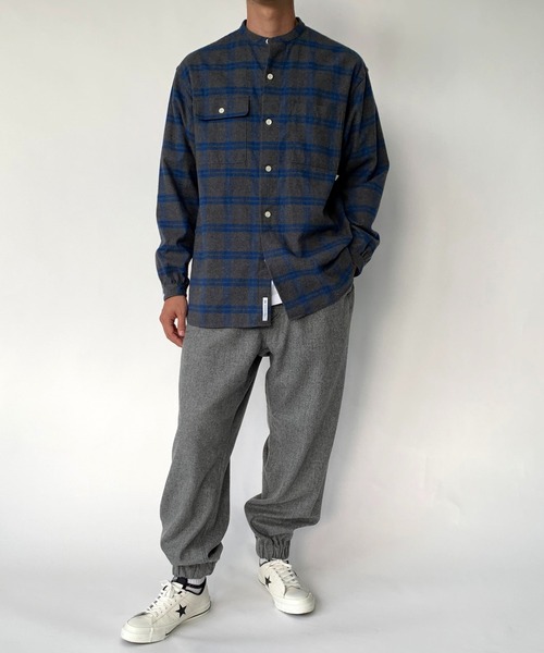 BROOKLYN OVERALL（ブルックリンオーバーオール）の「ストレッチフラノイージーパンツ（その他パンツ・メンズ・グレー/ブラウン・MEDIUM/LARGE）」の21枚目の写真