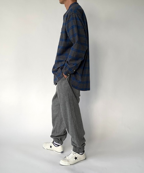 BROOKLYN OVERALL（ブルックリンオーバーオール）の「ストレッチフラノイージーパンツ（その他パンツ・メンズ・グレー/ブラウン・MEDIUM/LARGE）」の22枚目の写真