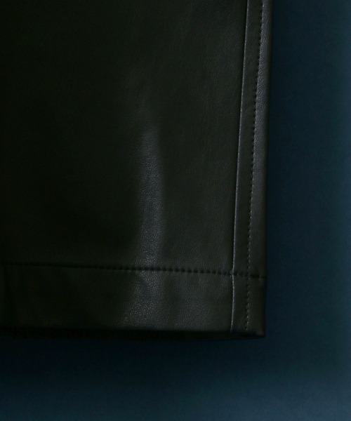 ANPAS（アンパス）の「Synthetic Leather CPO Shirt Jacket/フェイクレザー CPO ワークシャツジャケット（シャツ/ブラウス・メンズ・ブラック・L/M/LL）」の8枚目の写真