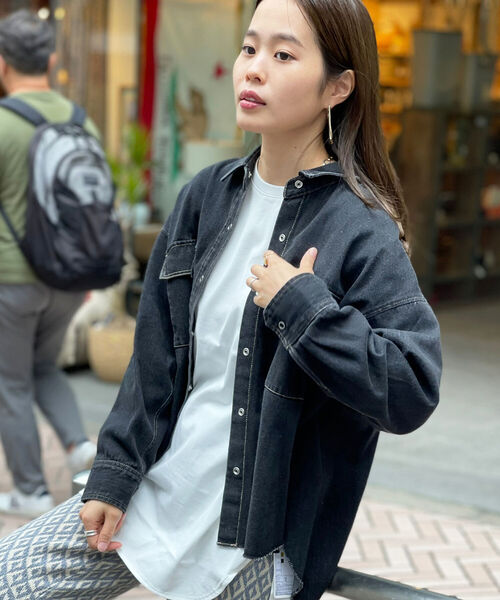 FREDY&GLOSTER(フレディアンドグロスター)の「Be happy 刺繍シャツ(シャツ/ブラウス・レディース・オリーブ/アイボリー/ブラック・38)」の12枚目の写真