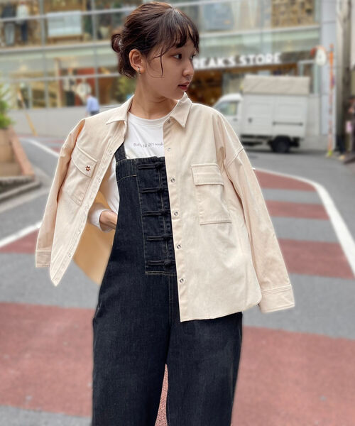 FREDY&GLOSTER(フレディアンドグロスター)の「Be happy 刺繍シャツ(シャツ/ブラウス・レディース・オリーブ/アイボリー/ブラック・38)」の13枚目の写真