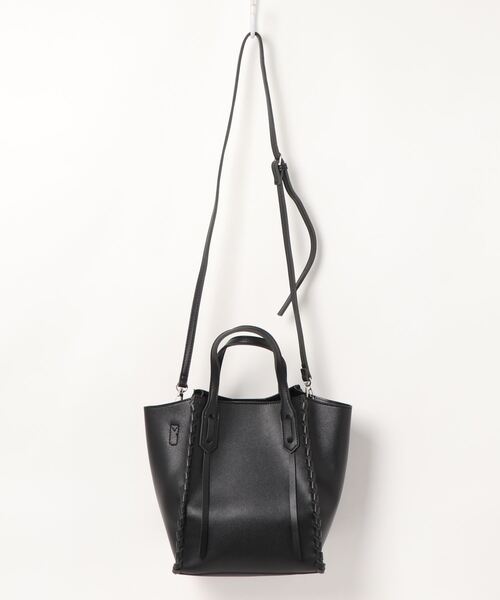 AULI（アウリィ）の「2WAYスクエアトートバッグ（トートバッグ・レディース・ライトグレー/ブラック/モカ・FREE）」の4枚目の写真