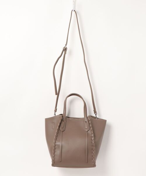 AULI（アウリィ）の「2WAYスクエアトートバッグ（トートバッグ・レディース・ライトグレー/ブラック/モカ・FREE）」の6枚目の写真