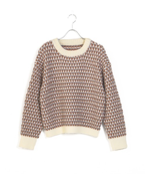 Bab（バブ）の「【WEB限定】マルチジャガードニットプルオーバー（ニット/セーター・レディース・ネイビー/グレー・FREE）」の20枚目の写真