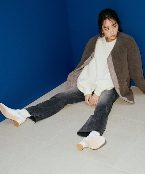 THE SHOP TK （ザ ショップ ティーケー ）の「◆【近藤千尋さんコラボ】袖ボリュームニット（ニット/セーター・レディース・チャコールグレー/ブラック/グリーン/アイボリー/ベビーピンク/ライトベージュ・11/12/13/14）」の15枚目の写真