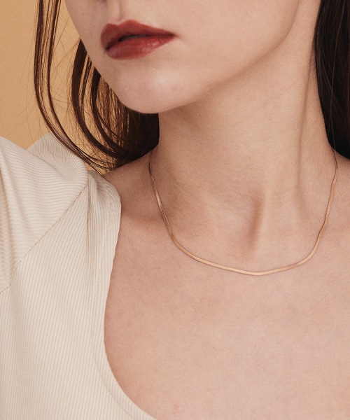 CENE(セネ)の「【CENE】セネ/ 2mmスネークチェーン ネックレス(ネックレス・レディース・シルバー/ゴールド/ピンクゴールド・FREE)」の6枚目の写真