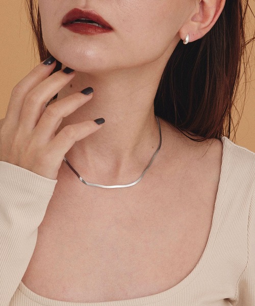 CENE(セネ)の「【CENE】セネ/ 2mmスネークチェーン ネックレス(ネックレス・レディース・シルバー/ゴールド/ピンクゴールド・FREE)」の9枚目の写真