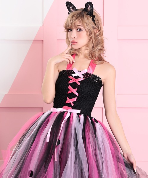 Tika（ティカ）の「[CLOSED] コスプレ かわいい アニマル ネコ耳 カチューシャ リボン 猫の日 コンカフェ（コスチューム/パーティーグッズ・レディース・ブラック・ONESIZE）」の2枚目の写真