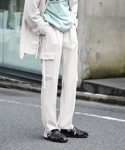 SUPERTHANKS(スーパーサンクス)の「サイドフラップポケットストレートパンツ■セットアップ対応■(ユニセックス)(その他パンツ・メンズ・ブラック/クリーム/サックスブルー/ベージュ・M/L/S)」の14枚目の写真