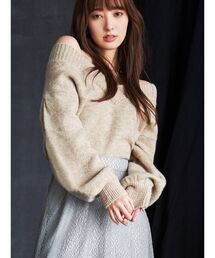 RESEXXY | ワイドリブVネックニットPO(ニット/セーター)