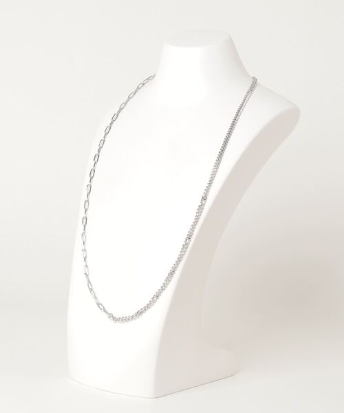 Confirm（コンファーム）の「Confirm / コンファーム チェーン×チェーンネックレス（ネックレス・メンズ・グレー・FREE）」の4枚目の写真