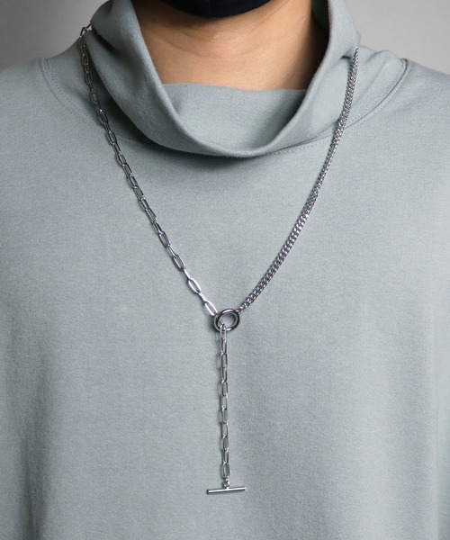 Confirm（コンファーム）の「Confirm / コンファーム チェーン×チェーンネックレス（ネックレス・メンズ・グレー・FREE）」の5枚目の写真