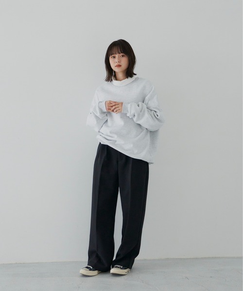 flaner(フラネ)の「ハイウエストストレートスラックス【ユニセックス対応】(その他パンツ・レディース・ブラック・SMALL/MEDIUM/LARGE)」の18枚目の写真