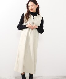 DRESKIP | キーネックジャンパースカート(ワンピース)