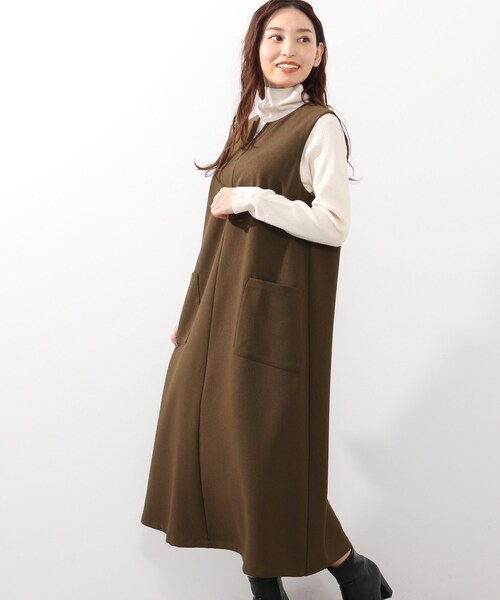 DRESKIP（ドレスキップ）の「◇キーネックジャンパースカート