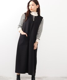 DRESKIP | キーネックジャンパースカート(ワンピース)