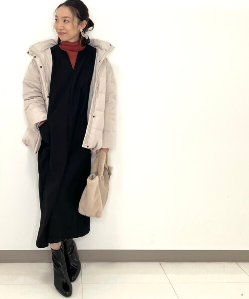 DRESKIP（ドレスキップ）の「◆キーネックジャンパースカート（ワンピース・レディース・ブラック/オリーブ/ナチュラル・02/03）」の8枚目の写真